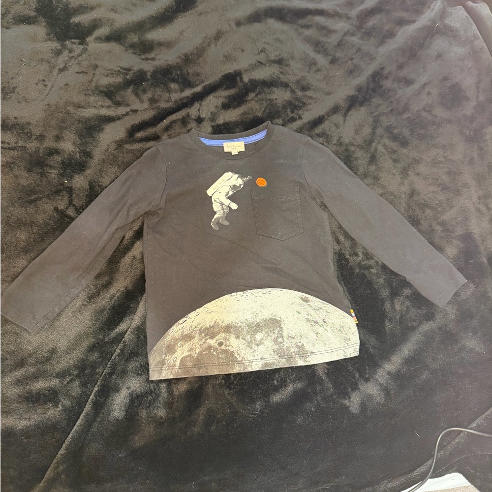 Paul Smith Kids Astronaut Long Sleeve Tee - Black and Gray
